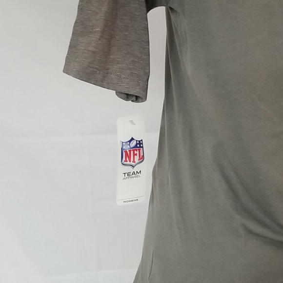 OAKLAND LAS VEGAS RAIDERS WOMENS NFL GREY TSHIRT - Picture 7 of 8
